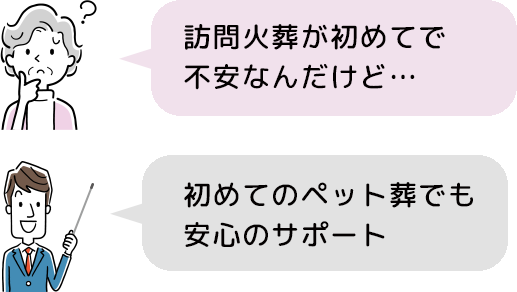 初めてのペット葬でも安心のサポート